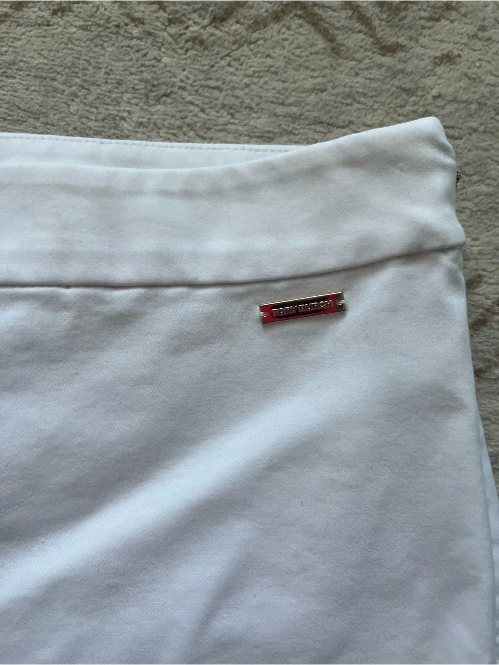 Tory Burch White Straight-Leg Pants size 0